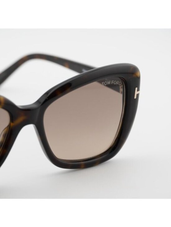 Tom Ford FT1008 52F Maeve Sunglasses Dark Havana Butterfly Frame, Brown Lenses main image 9